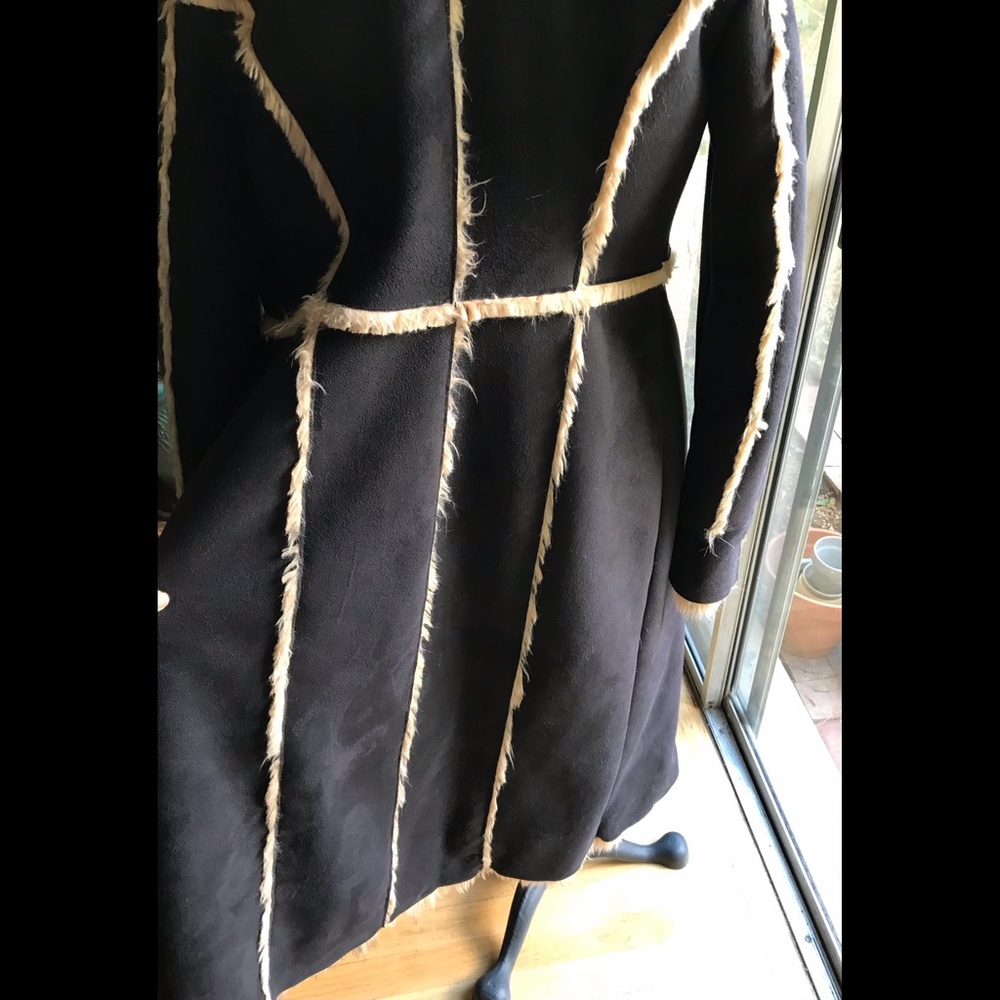 DONNA SALYERS FABULOUS (FAUX) FURS Penny Lane Chocolate Brown Coat Sz XS - Picture 5 of 10